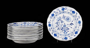 12 SPEISETELLER, Porzellan Manufaktur Meissen. 20. Jahrhundert.