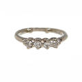 RING, 14k vitguld med 4 diamanter, totalt ca 0,50 ct.
