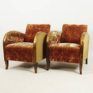 FÅTÖLJER, 1 par, Art Deco.