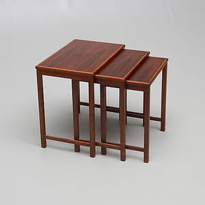 SATSBORD, 3-delat, mahogny, 1900-talets andra hälft.