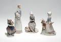 FIGURINER, Porslin, 4 st. Lladro. Spanien.