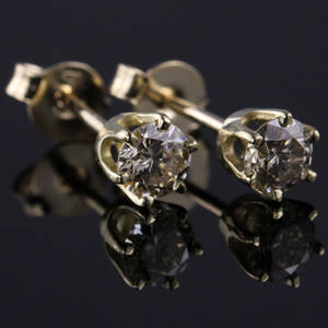 Par brillant ørestikker ca. 0.62 ct.