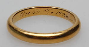 RING, guld, 20k, vikt ca. 5,9 gram.