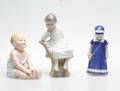 FIGURINER, 3 st, porslin, bland annat BingGröndahl, och Lladro.