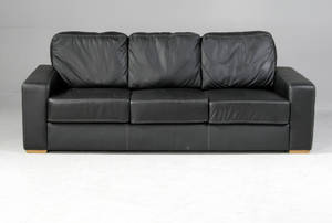 3-pers. sofa sofa, sort læder