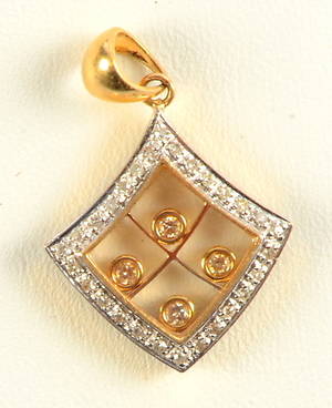 DIAMANTHÄNGE, 18K, tot 0,20ct.