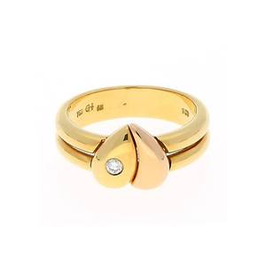 RING aus 750er Gelbgold und Roségold.