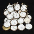FICKUR, 24 st, boetter delvis av silver, 18001900-tal.