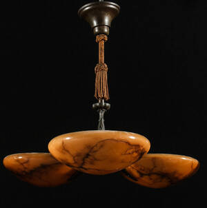 Taklampa, art deco, 1930-tal Denna vara har satts till omförsäljning under nytt varunummer4191949