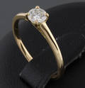 Diamond solitaire ring, approx. 0.42ct.