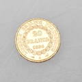 MYNT, 20 franc, 21,6 k, guld, vikt ca. 6,4 gram.