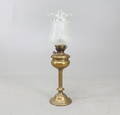 FOTOGENLAMPA, mässing med glaskupa, 181900-tal.