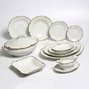 MATSERVIS, 62 delar, porslin, Tjeckien. 1900-tal.