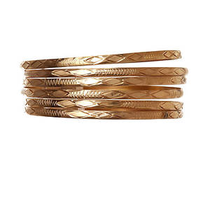 ARMRINGAR, 6 st, 18K rödguld. Vikt 38,1 g.