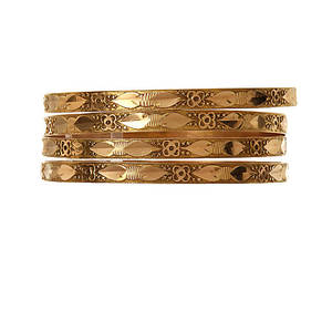 ARMRINGAR, 4 st, 18K rödguld. Vikt 30,7 g.