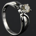 Solitaire ring ca. 0.42 ct.