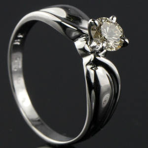 Solitaire ring ca. 0.42 ct.
