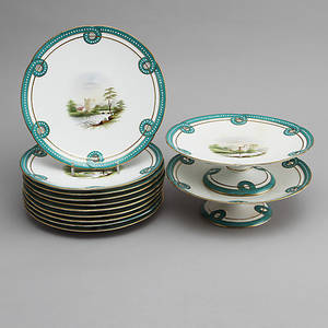 TALLRIKAR och FAT, 12 st, porslin.