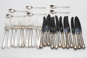 BESTICK, 30 delar, silver, Chippendale, GAB, Stockholm, vikt ca. 998 gram.