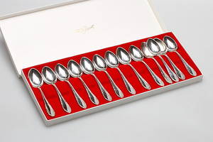 Skedar, 13 st, silver, vikt ca 220 gram.