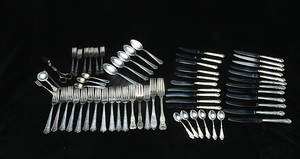 BESTICK, 62 delar, nysilver, 181900-tal.