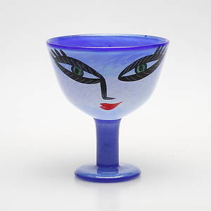 SKÅL på FOT, glas, Ulrica Hydman Vallien, Kosta Boda, signerad.