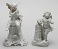 FIGURINER, 2 st, parian med KONSOLER, Tyskland. 181900-tal.
