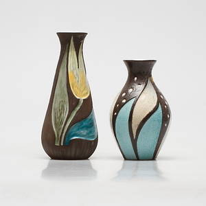VASER, 2 st, keramik, Mari Simmulson, Upsala-Ekeby.