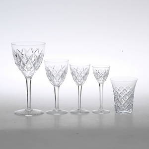 GLASSERVISDELAR, 38 st. slipad dekor.