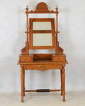 SPEGELBORD MED LÅDA, ek, 2-delad, 1900-talets första hälft.