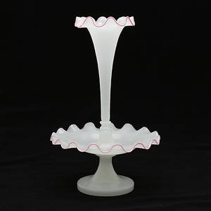 STRUTVAS, skål och vas, glas, 18001900-tal.