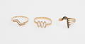 RINGAR, 3 st, 18k guld, vikt ca 3,6 gr.