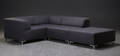 Modulsofa, 3-personers sofa med chaiselong. Model Ibiza, antrazit
