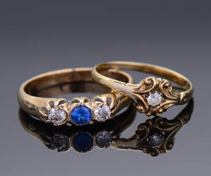 To vintage ringe af guld 2