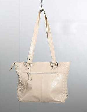 HANDVÄSKA, beige skinn, M-Collection.