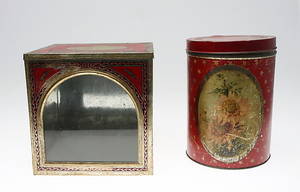 PLÅTBURKAR, 2 st, 181900-tal.