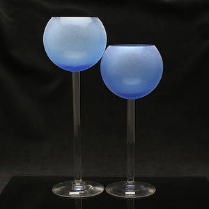 LJUSHÅLLARE, glas, Anne Nilsson,  Kosta Boda, signerade.
