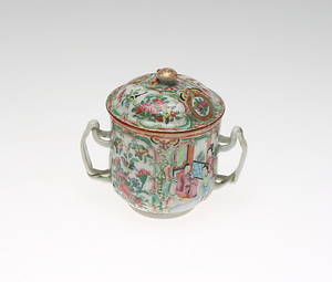 SKÅL med LOCK, porslin, Kina, 1800-tal.