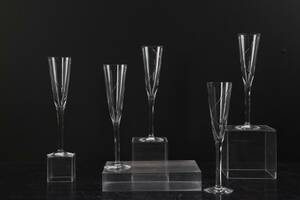 ANNA EHRNER, champagneglas, 5 st, Line, Kosta Boda