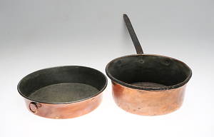 KOPPARFÖREMÅL, 3 st, 181900-tal.