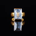 RING, med topas, 23k guld, delvis 1891.