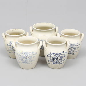 KRUS, 5 st, blåvita, Gustafsberg.