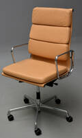 Charles Eames. Kontorstol med armlæn, EA 219 Full Leather 