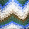 ÖVERKAST, sidenviskos, bargelloteknik, 220 x 200 cm.
