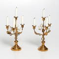KANDELABRAR, mässing, 1900-talets första hälft.