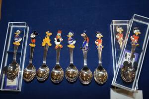 Skedar med Disneymotiv, silver, 9 st, L 15 cm