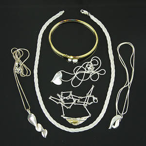 HALSBAND SAMT ARMBAND, silver.