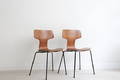 ARNE JACOBSEN. 2, T-Chairs 3103, in teak from 1968.