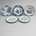 FAT, 5 st, porslin, Kina, Qianlong 1736-1795.