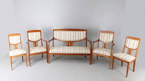 SOFFA samt STOLAR, 5 delar, 1900-talets första del.